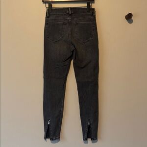 ALL SAINTS GRACE CROPPED ZIP JEAN GRAY BLACK SIZE 27